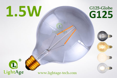 G125 LED Globe 1.5w smoked bulb