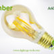 amber A60 LED Filament Bulb